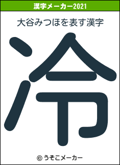 大谷みつほの2021年の漢字メーカー結果