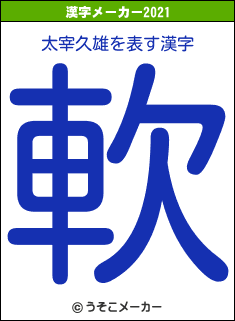 太宰久雄の2021年の漢字メーカー結果