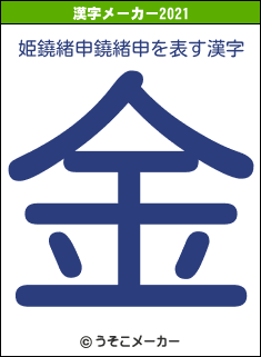 姫鐃緒申鐃緒申の2021年の漢字メーカー結果