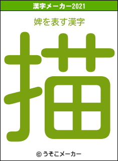 婢の2021年の漢字メーカー結果