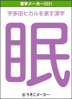 宇多田ヒカルの2021年の漢字メーカー結果