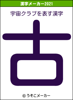 宇宙クラブの2021年の漢字メーカー結果