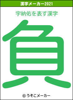 宇納佑の2021年の漢字メーカー結果