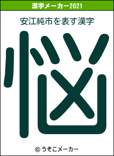 安江純市の2021年の漢字メーカー結果