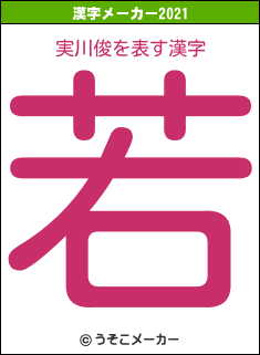 実川俊の2021年の漢字メーカー結果