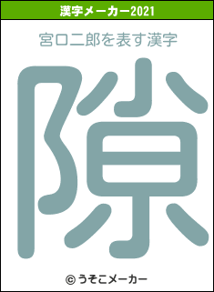 宮口二郎の2021年の漢字メーカー結果
