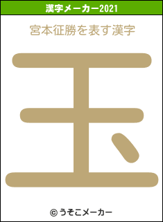 宮本征勝の2021年の漢字メーカー結果