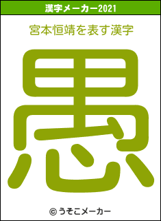 宮本恒靖の2021年の漢字メーカー結果