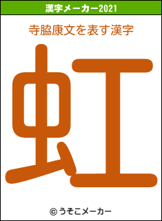 寺脇康文の2021年の漢字メーカー結果