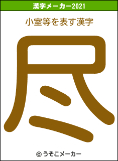 小室等の2021年の漢字メーカー結果