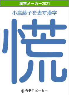 小島藤子の2021年の漢字メーカー結果