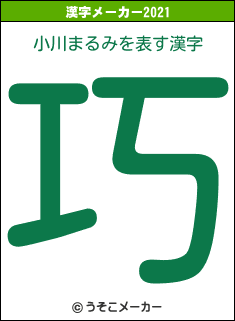 小川まるみの2021年の漢字メーカー結果
