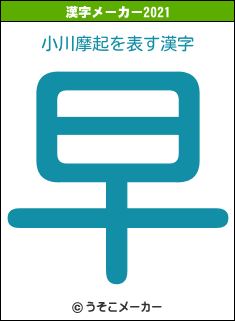 小川摩起の2021年の漢字メーカー結果