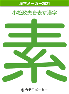 小松政夫の2021年の漢字メーカー結果