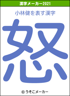 小林健の2021年の漢字メーカー結果