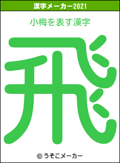 小梅の2021年の漢字メーカー結果