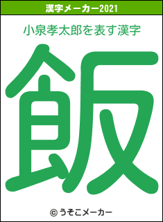 小泉孝太郎の2021年の漢字メーカー結果