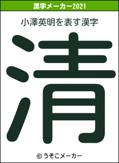 小澤英明の2021年の漢字メーカー結果