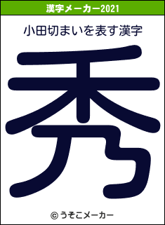 小田切まいの2021年の漢字メーカー結果