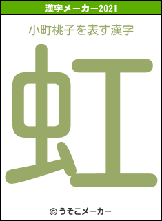小町桃子の2021年の漢字メーカー結果