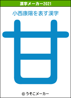小西康陽の2021年の漢字メーカー結果