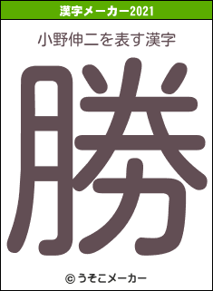小野伸二の2021年の漢字メーカー結果