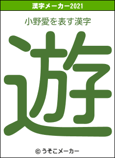 小野愛の2021年の漢字メーカー結果