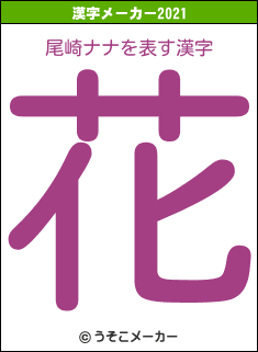 尾崎ナナの2021年の漢字メーカー結果