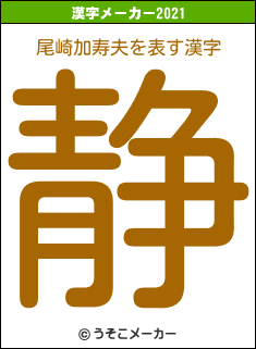 尾崎加寿夫の2021年の漢字メーカー結果