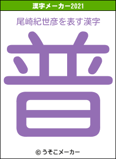 尾崎紀世彦の2021年の漢字メーカー結果
