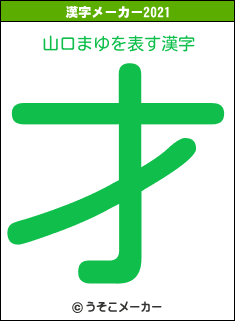 山口まゆの2021年の漢字メーカー結果