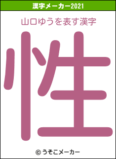 山口ゆうの2021年の漢字メーカー結果