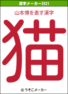 山本博の2021年の漢字メーカー結果