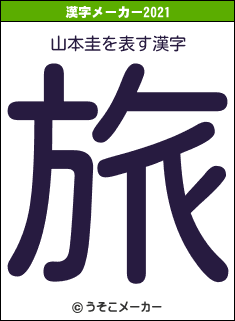 山本圭の2021年の漢字メーカー結果