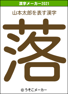 山本太郎の2021年の漢字メーカー結果