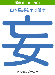 山本昌邦の2021年の漢字メーカー結果