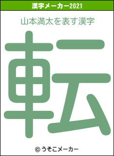 山本満太の2021年の漢字メーカー結果