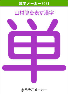 山村聡の2021年の漢字メーカー結果