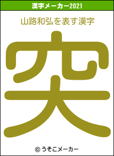 山路和弘の2021年の漢字メーカー結果