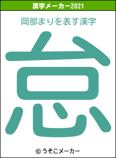 岡部まりの2021年の漢字メーカー結果