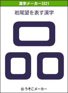 岩尾望の2021年の漢字メーカー結果
