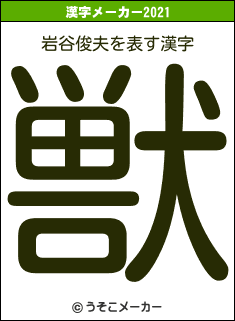 岩谷俊夫の2021年の漢字メーカー結果