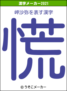 岬沙弥の2021年の漢字メーカー結果