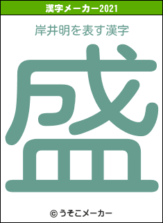 岸井明の2021年の漢字メーカー結果