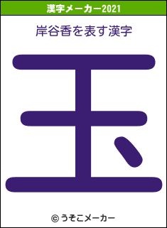 岸谷香の2021年の漢字メーカー結果