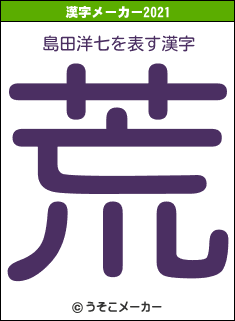 島田洋七の2021年の漢字メーカー結果