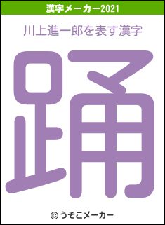 川上進一郎の2021年の漢字メーカー結果