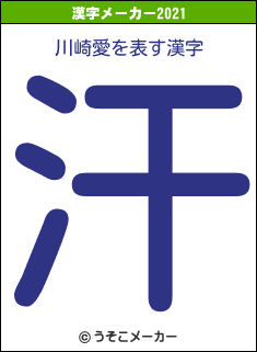 川崎愛の2021年の漢字メーカー結果