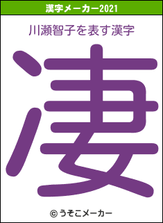 川瀬智子の2021年の漢字メーカー結果
