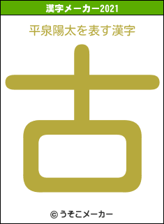 平泉陽太の2021年の漢字メーカー結果